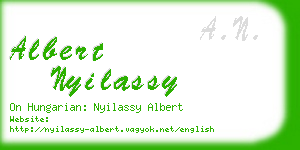 albert nyilassy business card